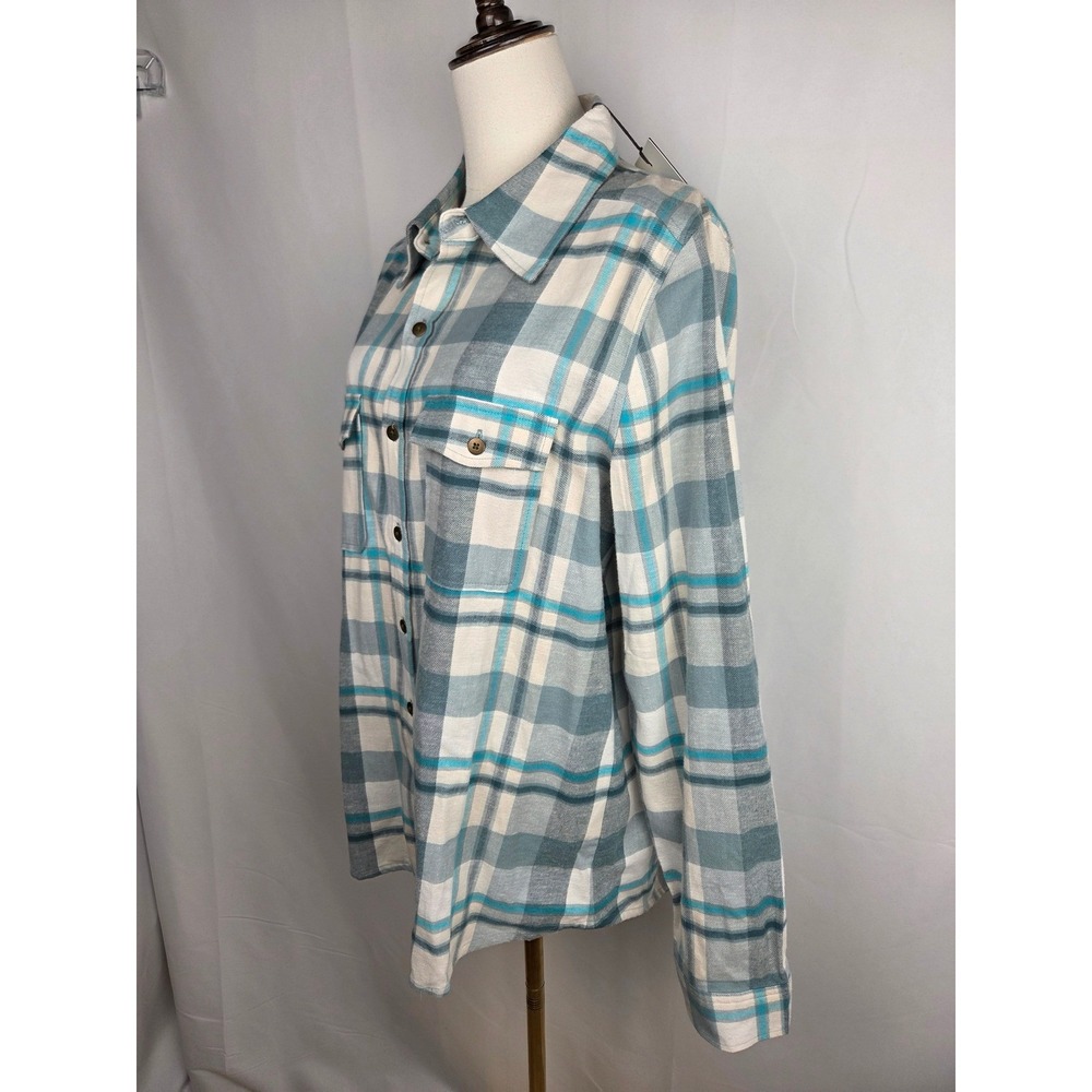 Spell Maverick Flannel XL Sage Plaid Organic Cotton Hemp Button Up Shirt NWT - Picture 6 of 14